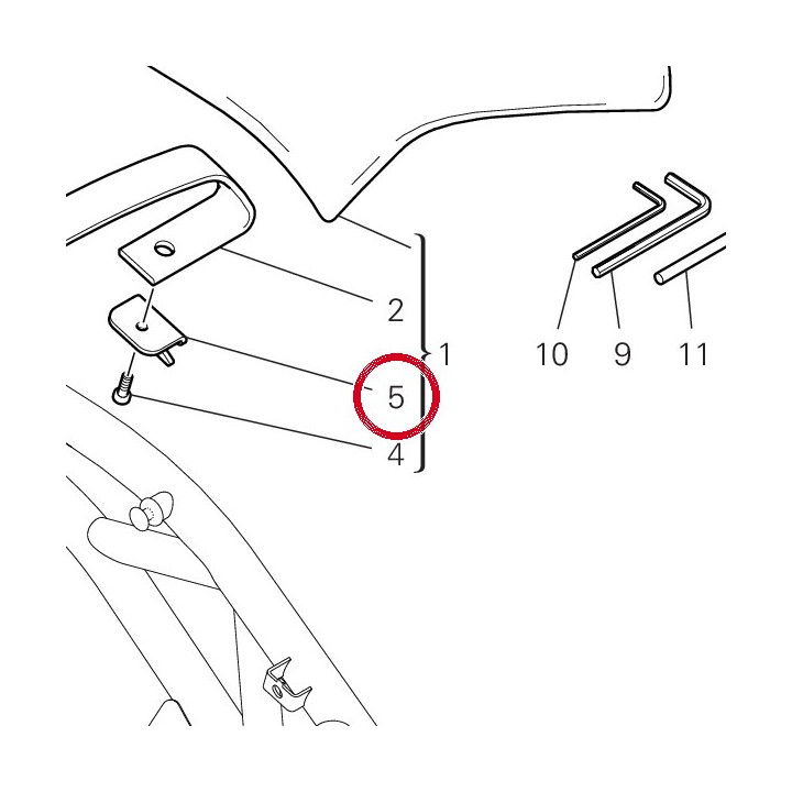 Bride gauche 8301G381A — réf. 8301G381A | Ducati Store