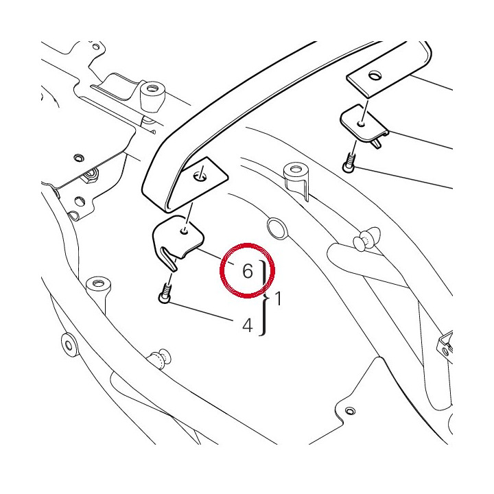 Bride droite 8301G391A — réf. 8301G391A | Ducati Store