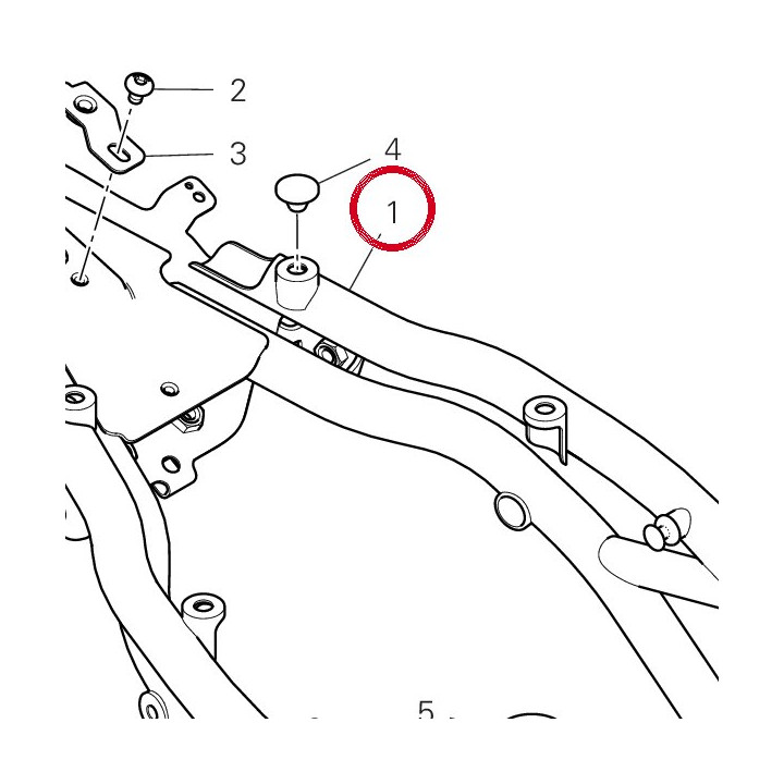 Bride arrière 47018171BA — réf. 47018171BA | Ducati Store