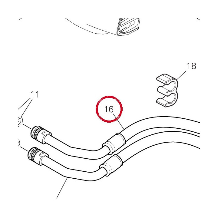 Tuyau de refoulement huile — réf. 54911391A | Ducati Store