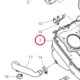 Couvercle airbox supérieur — réf. 44219801A | Ducati Store