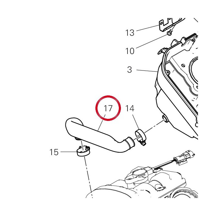 Tuyau Blow-By 87613991A — réf. 87613991A | Ducati Store