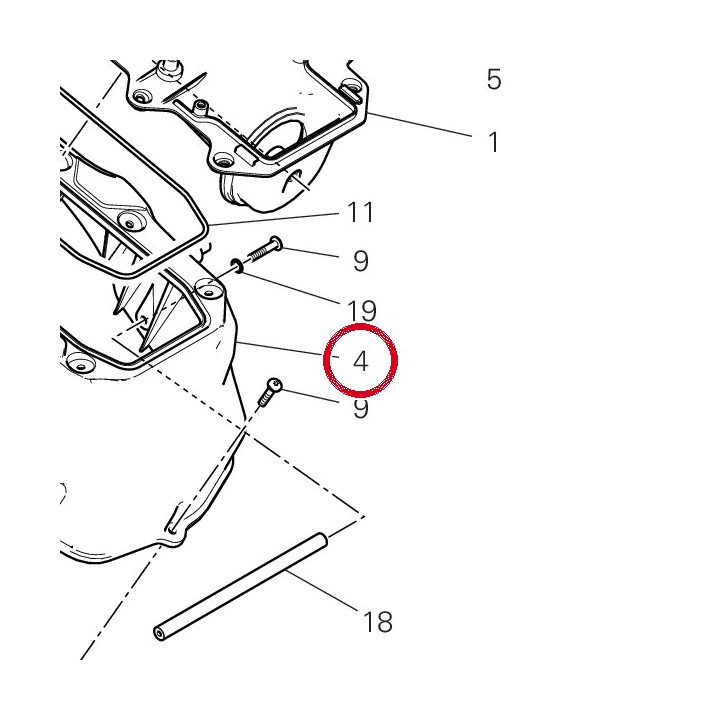 Couvercle airbox supérieur — réf. 44219811A | Ducati Store