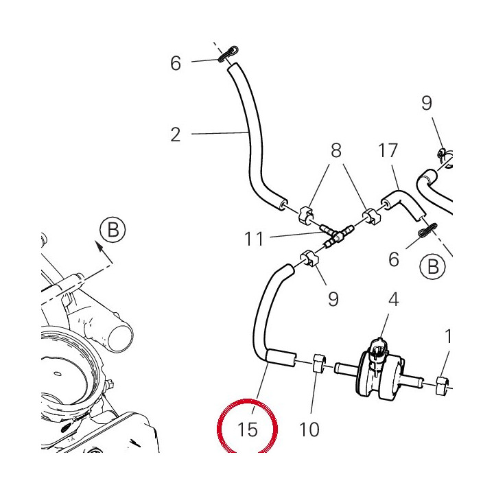 Tuyau 935Z0231A — réf. 935Z0231A | Ducati Store