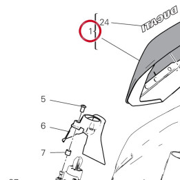 Couvercle réservoir droit — réf. 480P8982AA | Ducati Store