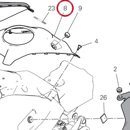 Couvercle central 48019421A — réf. 48019421A | Ducati Store