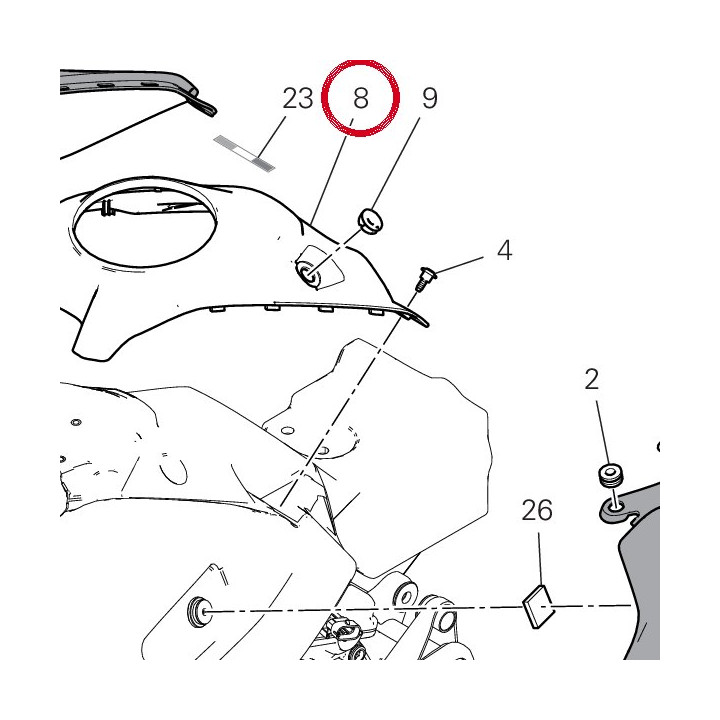 Couvercle central 48019421A — réf. 48019421A | Ducati Store