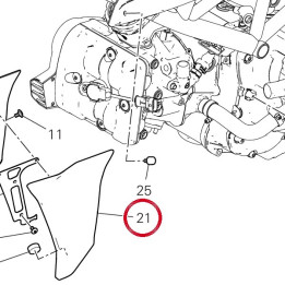 Calotte gauche 48216813A — réf. 48216813A | Ducati Store
