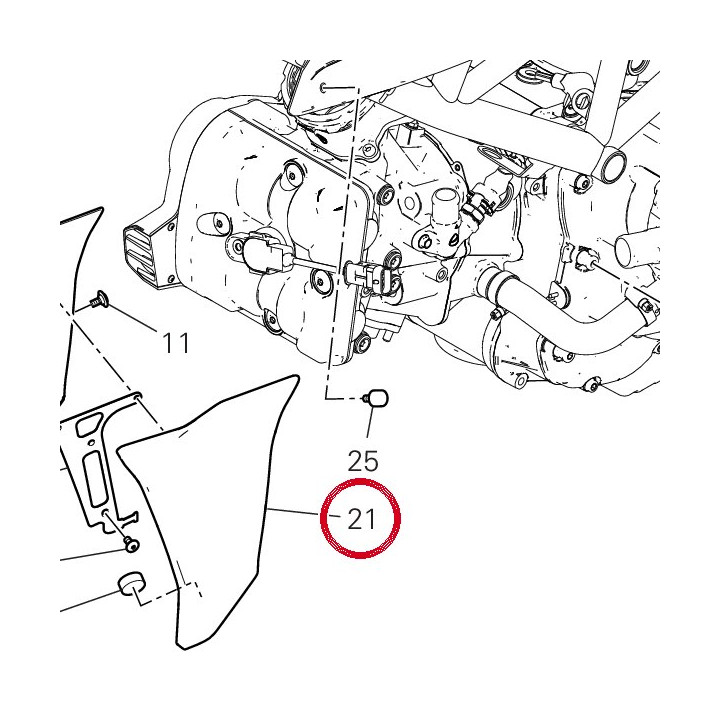 Calotte gauche 48216813A — réf. 48216813A | Ducati Store