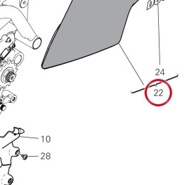 Couvercle réservoir gauche — réf. 480P8972AA | Ducati Store