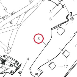 Panneau lateral droit — réf. 48019721B | Ducati Store