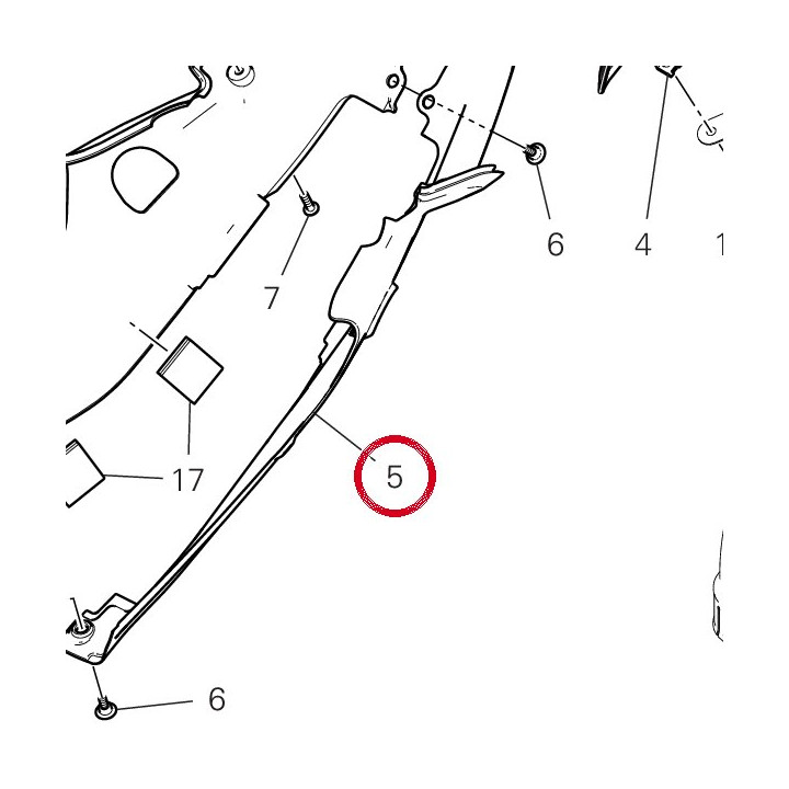 Panneau lateral gauche — réf. 48019711B | Ducati Store