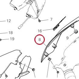 Panneau lateral droit — réf. 48019543A | Ducati Store