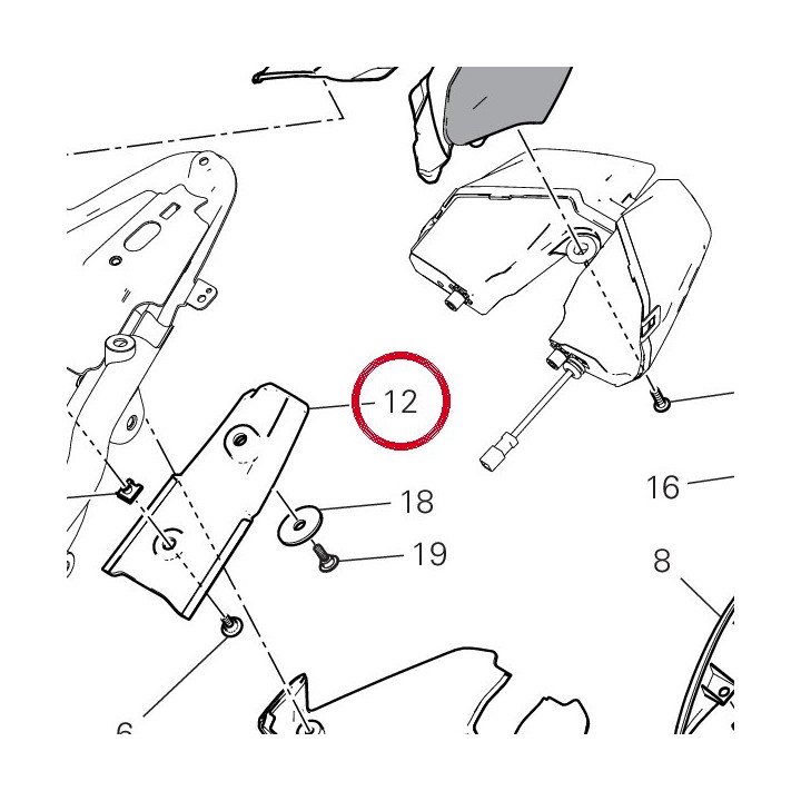 Couvercler Porte-Plaque — réf. 48019563A | Ducati Store