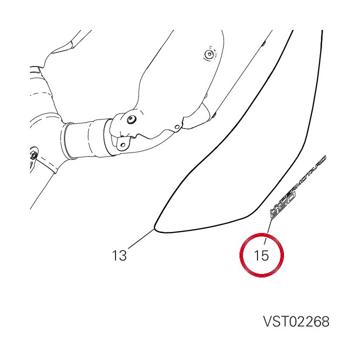 Decalcomanie gauche — réf. 4381C271B | Ducati Store