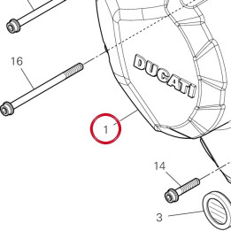 Couvercle embrayage — réf. 243P0503A5 | Ducati Store