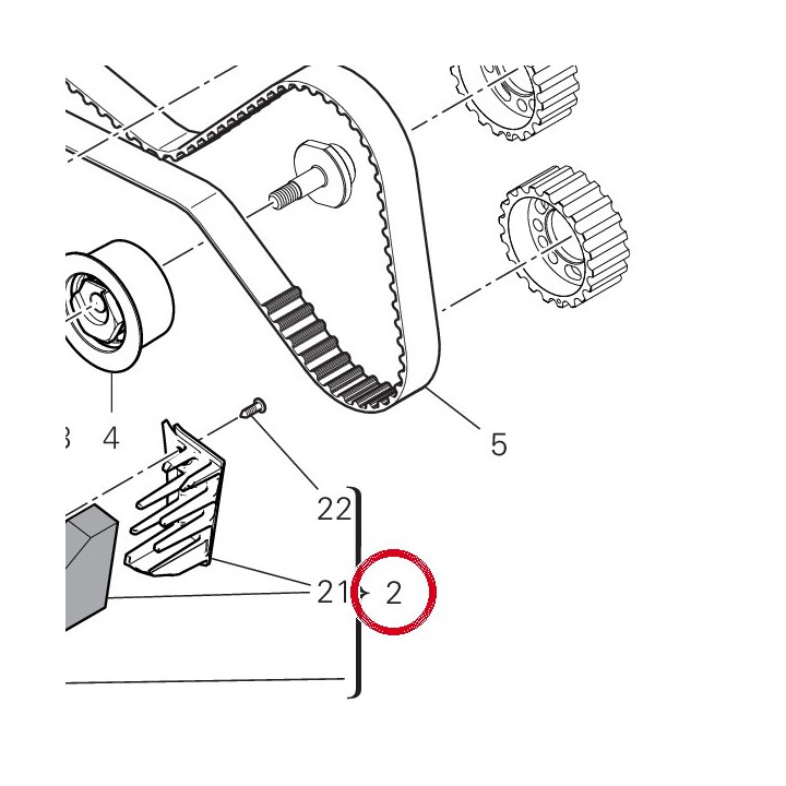 Couvercle ext. courroie — réf. 24521431A | Ducati Store