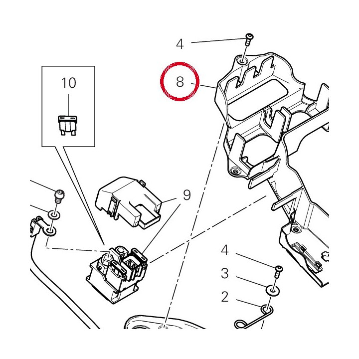 Support batterie 8291H212A — réf. 8291H212A | Ducati Store