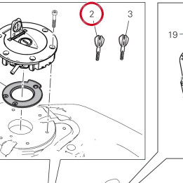 Clé avec transpondeur actif — réf. 59810341A | Ducati Store
