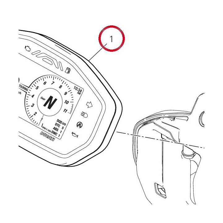 Tableau de bord 40611594C — réf. 40611595C | Ducati Store