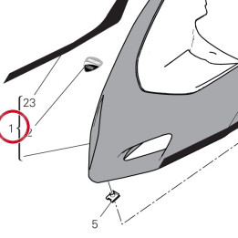 Capot avant inférieur — réf. 48029111AE | Ducati Store