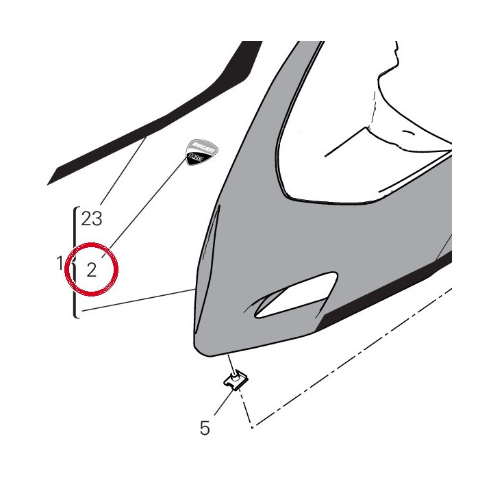 Decalcomanie Ducati Corse — réf. 43814531D | Ducati Store