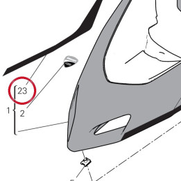 Decalcomanie droite — réf. 4381E781A | Ducati Store