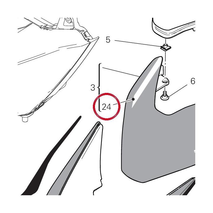 Decalcomanie gauche — réf. 4381E721A | Ducati Store