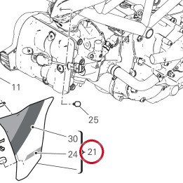 Calotte gauche 48216813AE — réf. 48216813AE | Ducati Store