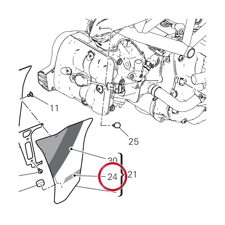 Decalcomanie gauche — réf. 4381E711A | Ducati Store