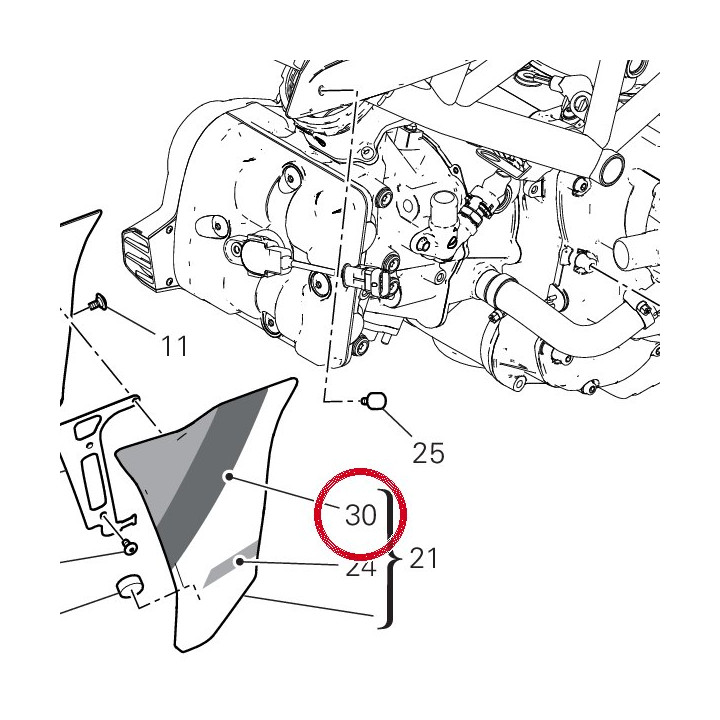 Decalcomanie calotte gauche — réf. 4381E681A | Ducati Store