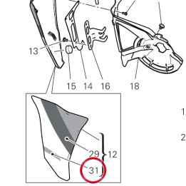 Decalcomanie droite — réf. 4381E701A | Ducati Store
