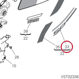 Decalcomanie gauche — réf. 4381E771A | Ducati Store