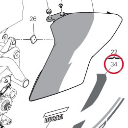 Decalcomanie supérieure — réf. 4381E651A | Ducati Store