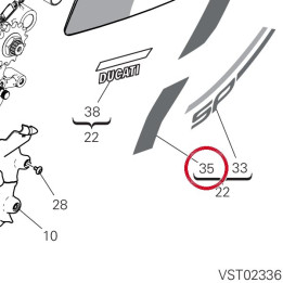 Decalcomanie inférieure — réf. 4381E661A | Ducati Store