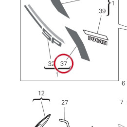 Decalcomanie inférieure — réf. 4381E641A | Ducati Store