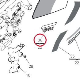 Decalcomanie Ducati gauche — réf. 4381E811A | Ducati Store