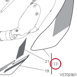 Panneau lateral gauche — réf. 48019533AE | Ducati Store