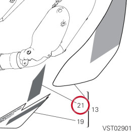 Decalcomanie gauche — réf. 4381E691A | Ducati Store