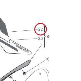 Decalcomanie droite — réf. 4381E621A | Ducati Store