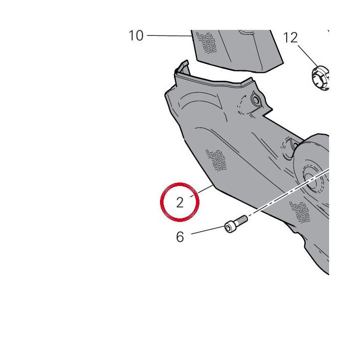 Couvercle ext.courroie hor. — réf. 24511081B | Ducati Store