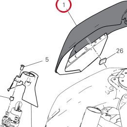 Couvercle réservoir droit — réf. 48028982AF | Ducati Store