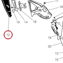Calotte droit 48216803AG — réf. 48216803AG | Ducati Store