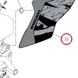 Couvercle réservoir gauche — réf. 48028972AF | Ducati Store