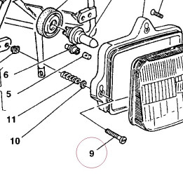 Screw, headlight adjusting 000044097