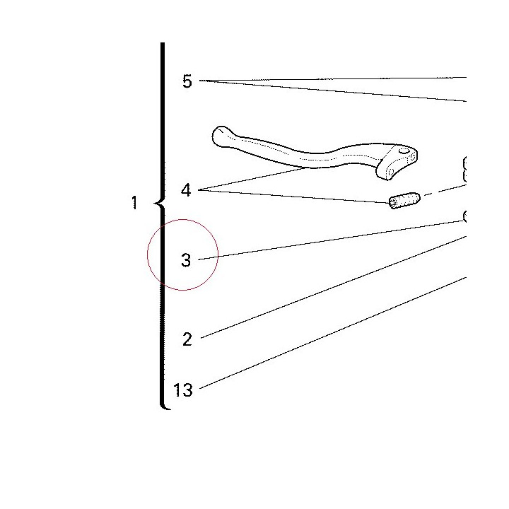 Bolt, handle lever pivot 000046664