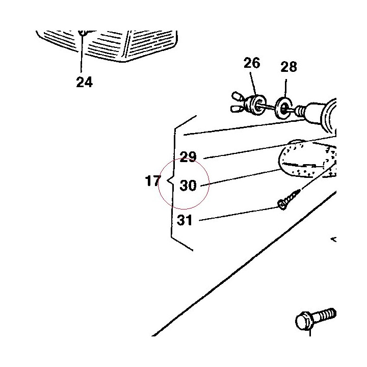 Lens rear blinker 000056464