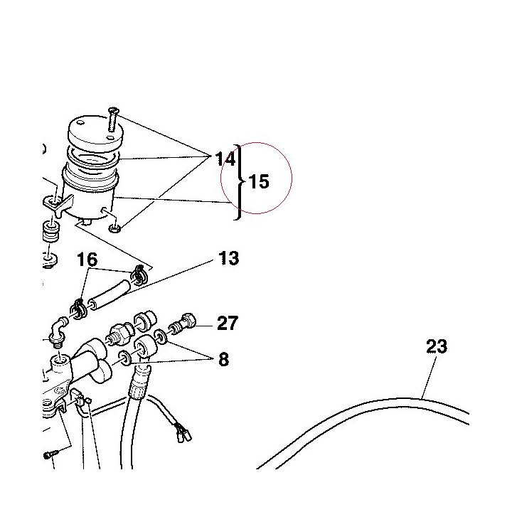 Reservoir, brake fluid 000066181