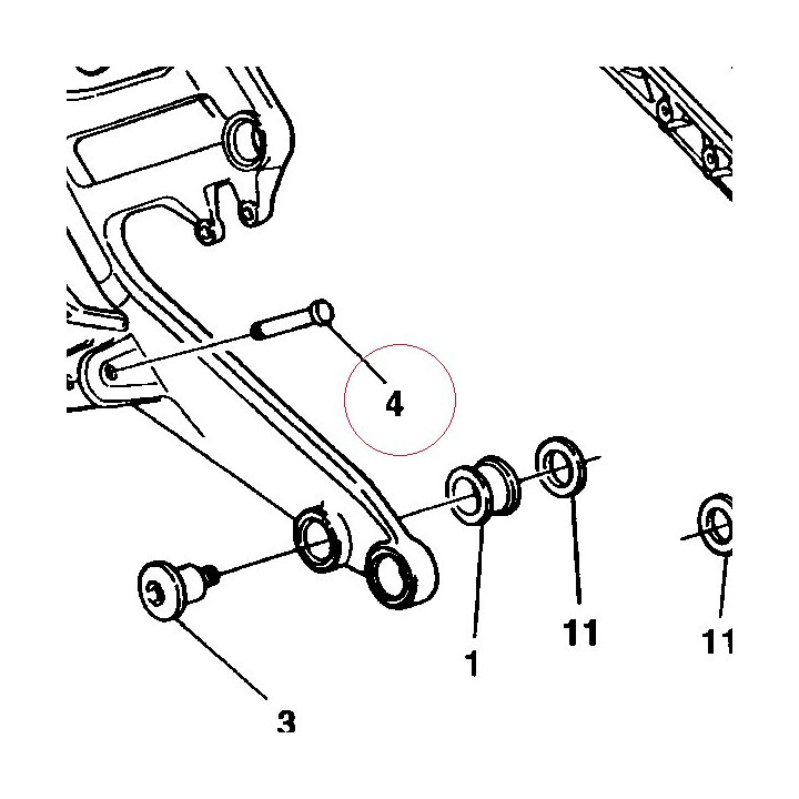Footrest pin 00A053546