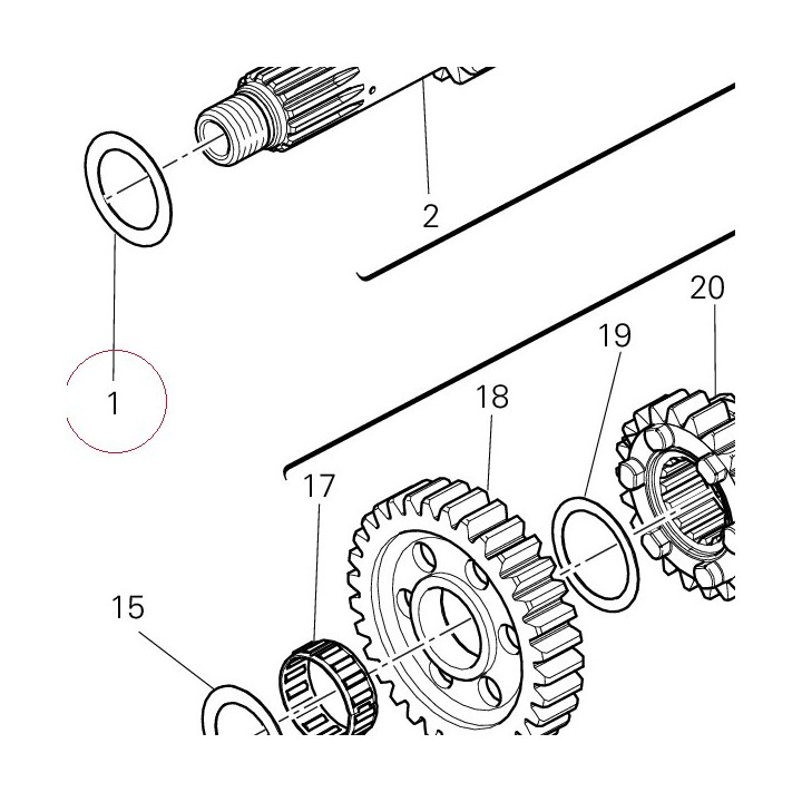Thrust washer 25.2X32.5X1.2 025147054